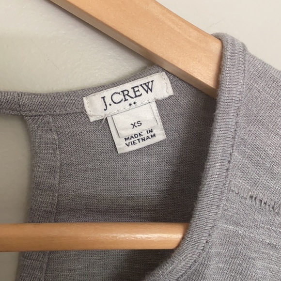 J Crew Mixed Media Tank Gray & White XS - Picture 5 of 7